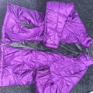 Purple winter coat brand large free country